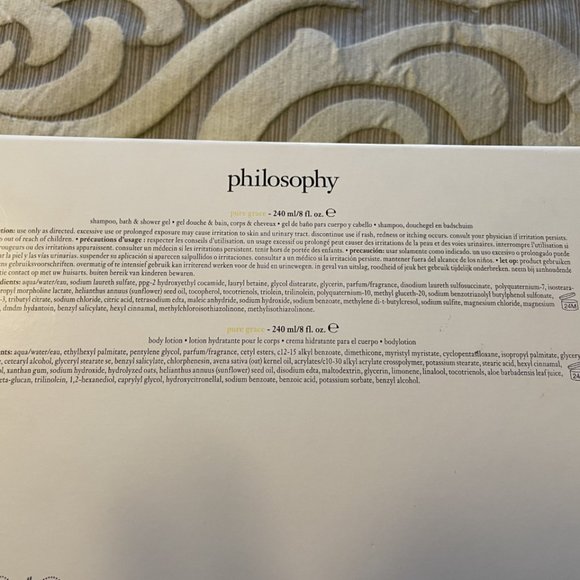 NEW Philosophy Thinking Of You, Pure Grace Lotion And Shower Gel 2 Pc Gift Set - Picture 4 of 4